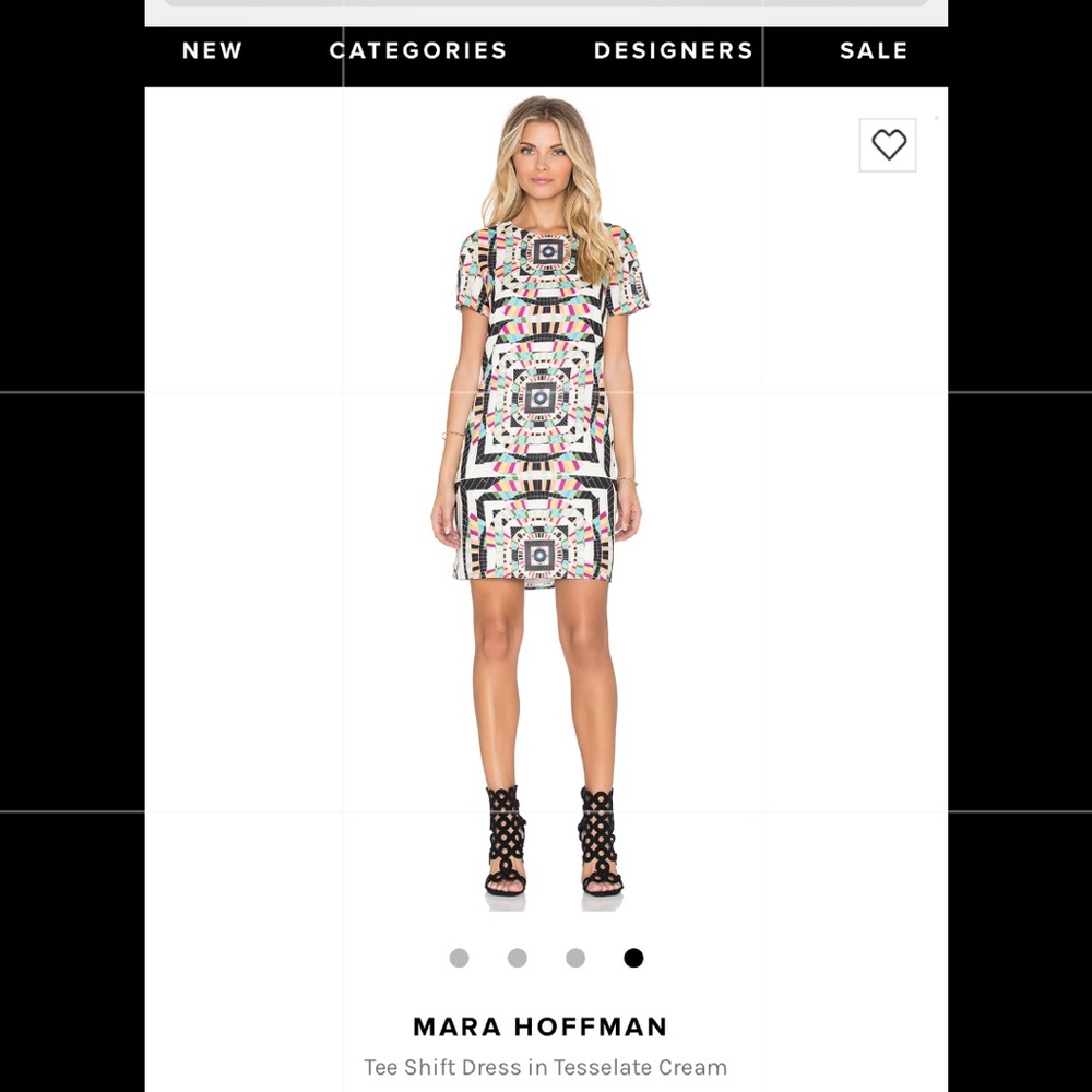 Mara Hoffman Tee Shift Dress in tessellate cream