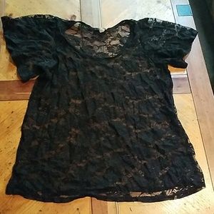 Black lace top
