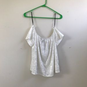 Velvet off the shoulder top