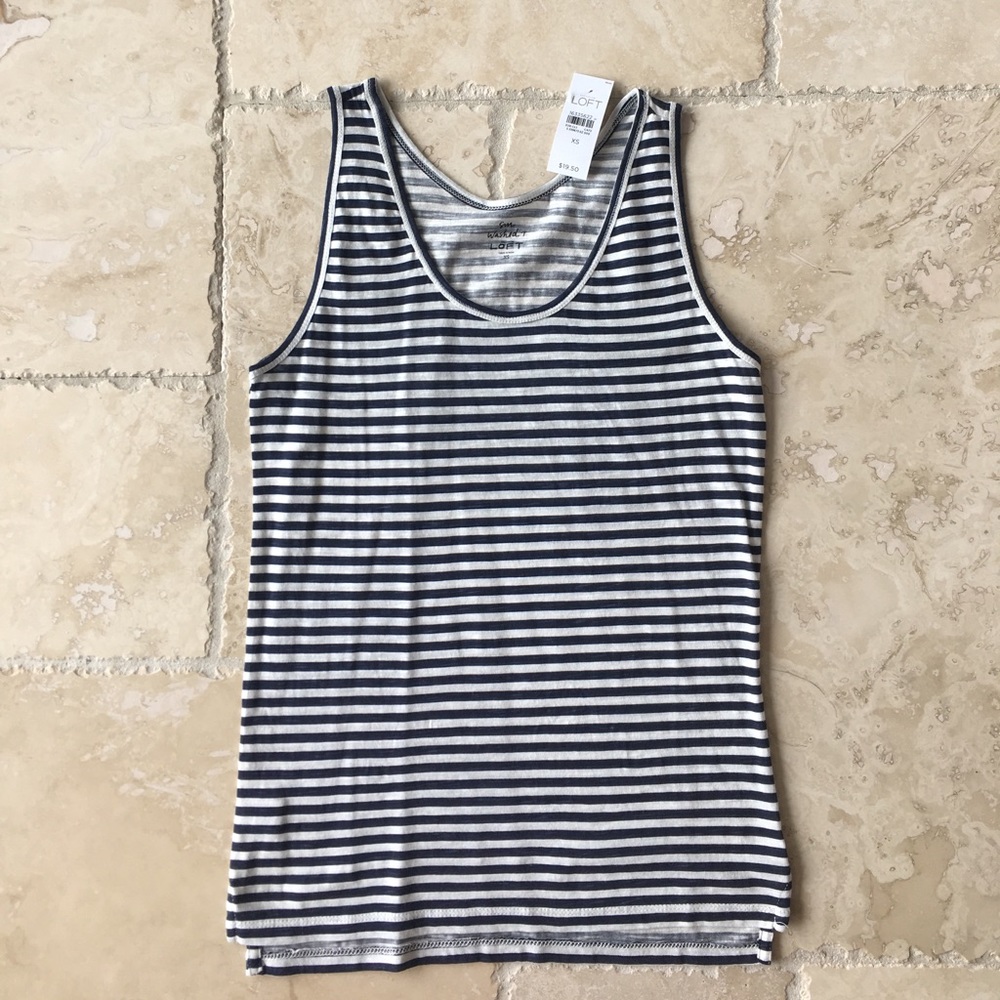 NWT Loft Striped Tank