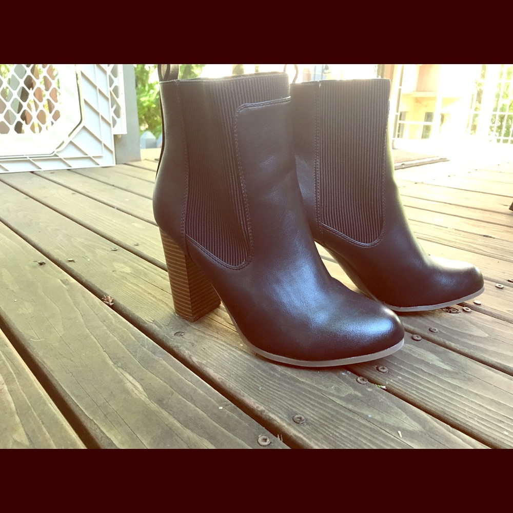 Pleather Ankle Boots