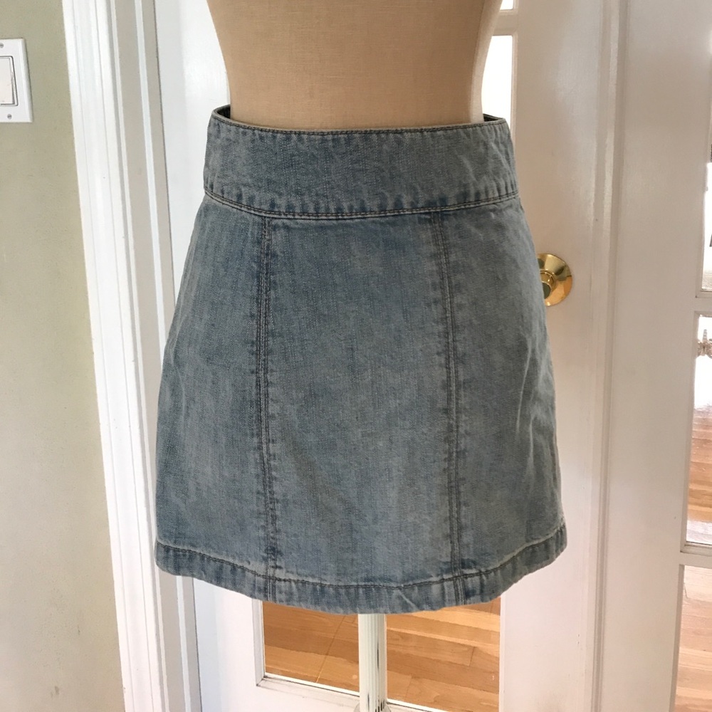NWT free people jean skirt