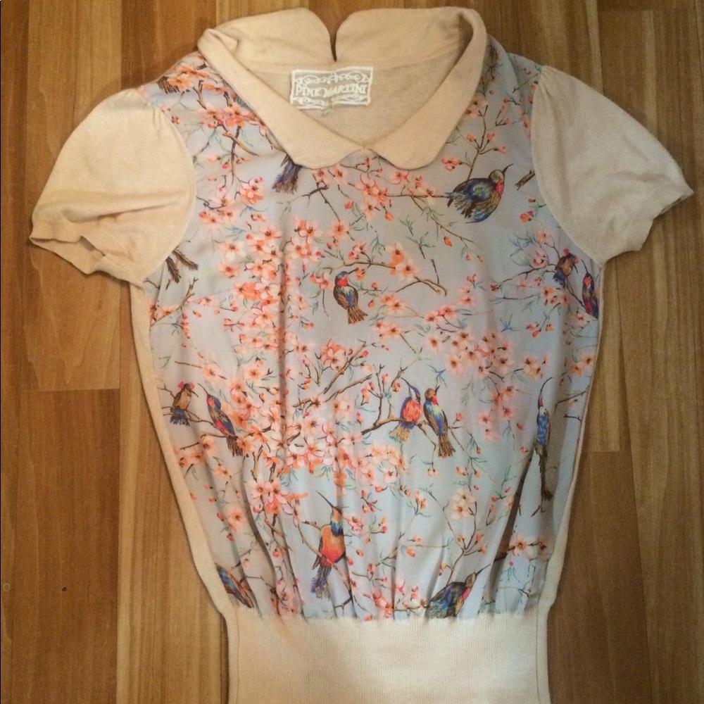 Pink Martini blouse xs