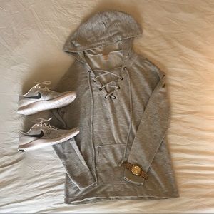 Mossimo • Lace Up Shirt with Hood