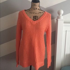Coral knitted sweater
