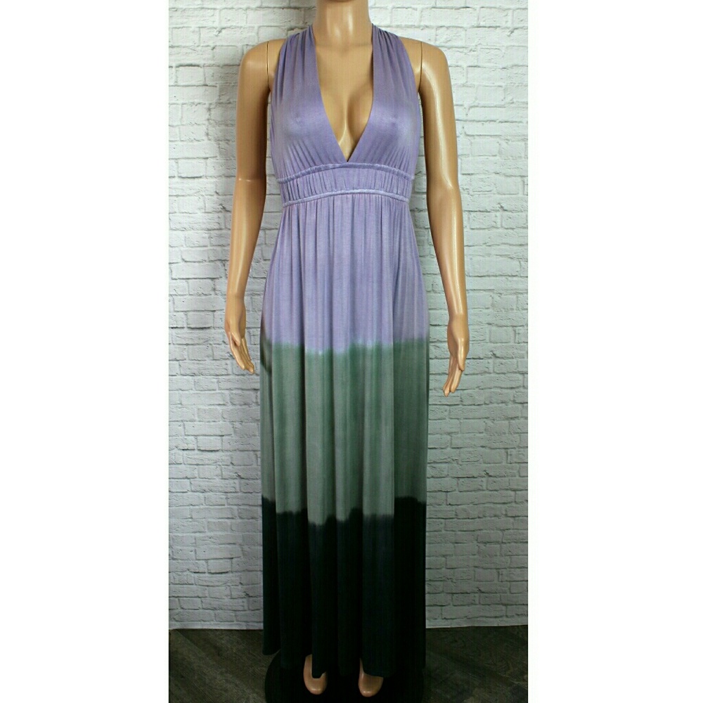 Julie Mango Purple  Ombre Maxi Dress