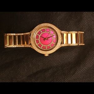 Michael Kors Ladies Watch Pink Dial w/ Crystals