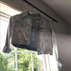 Cropped jean jacket
