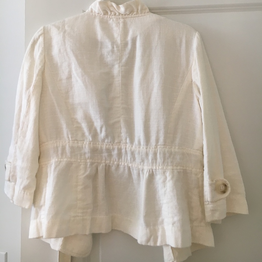 PRICE DROP! Ann Taylor Loft Cream Jacket - Picture 3 of 4