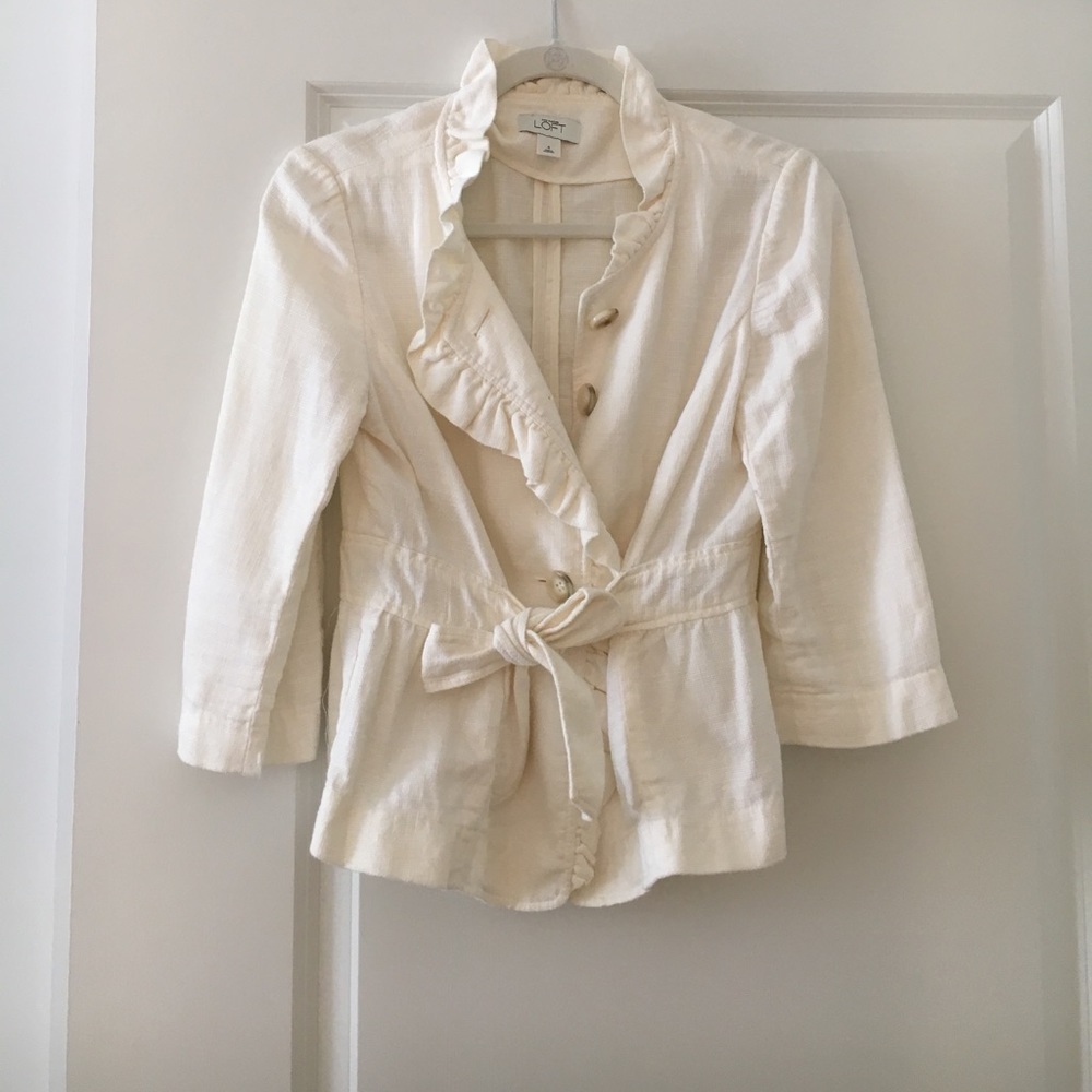 PRICE DROP! Ann Taylor Loft Cream Jacket
