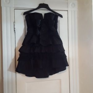 Black ruffle Bebe dress
