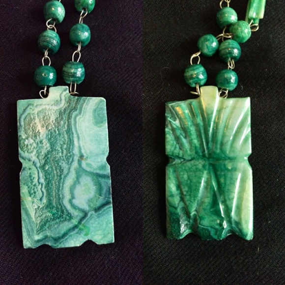 Jade statement necklace - estate - Picture 4 of 4