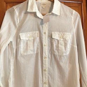 JCrew voile linen button down