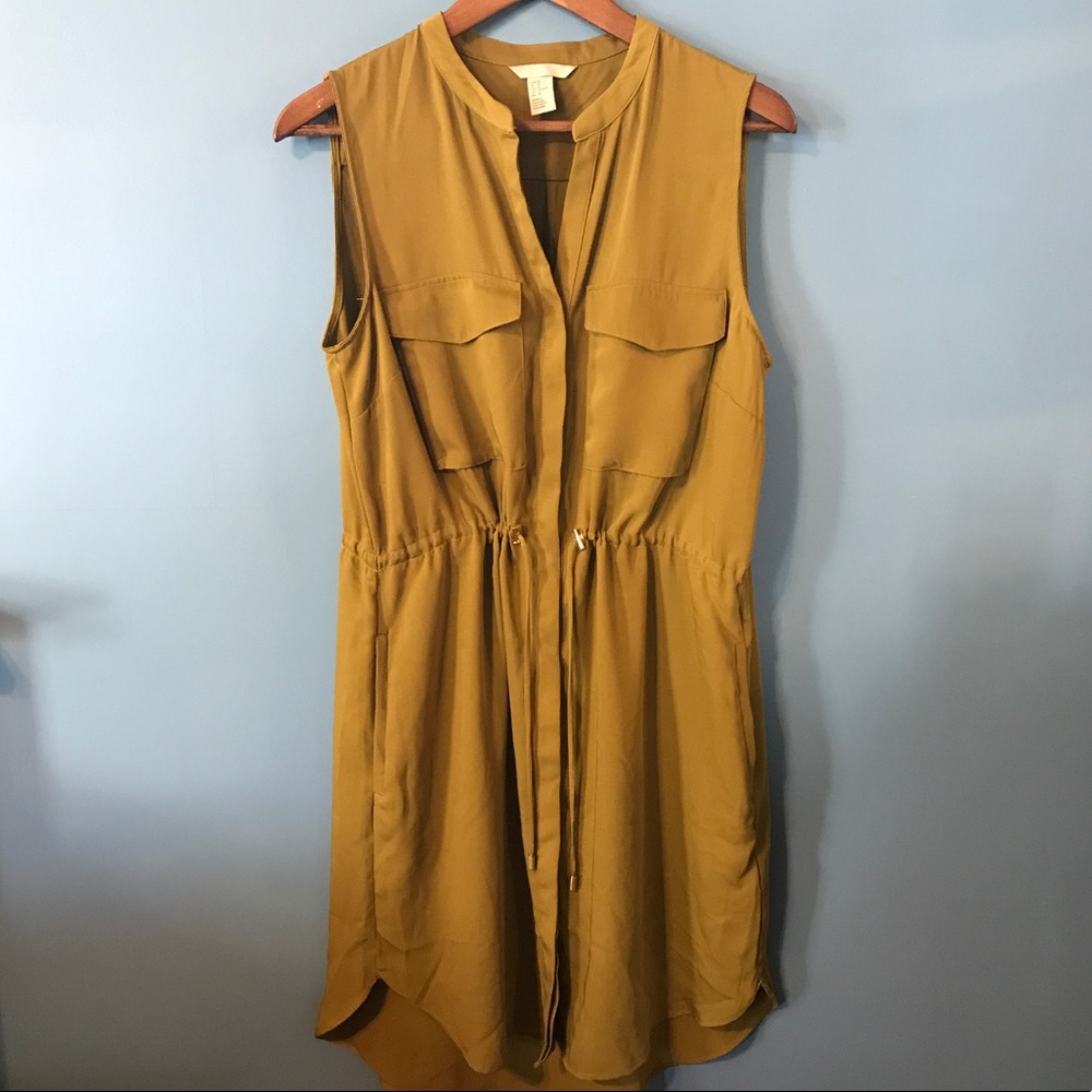 H&M Sleeveless 📣 Chartreuse Dress