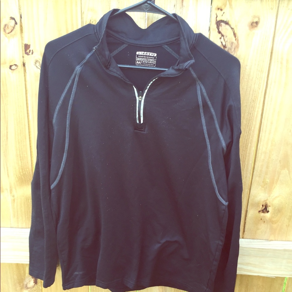 Men's Black Half Zip Pullover 🔹