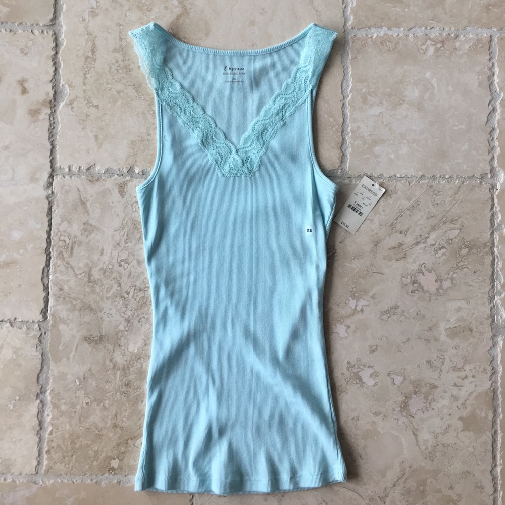 Express Tank w/Lace Trim at Neckline, XS