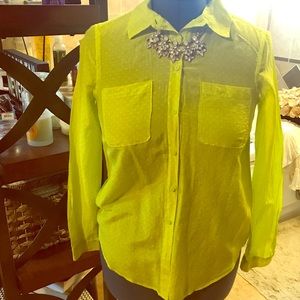 Polka dot button down