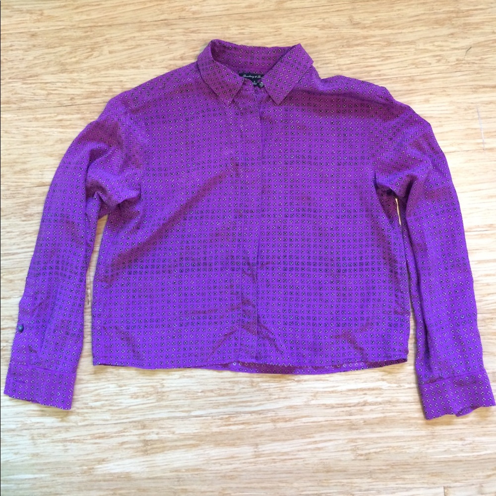 Silk print Madewell boxy buttondown