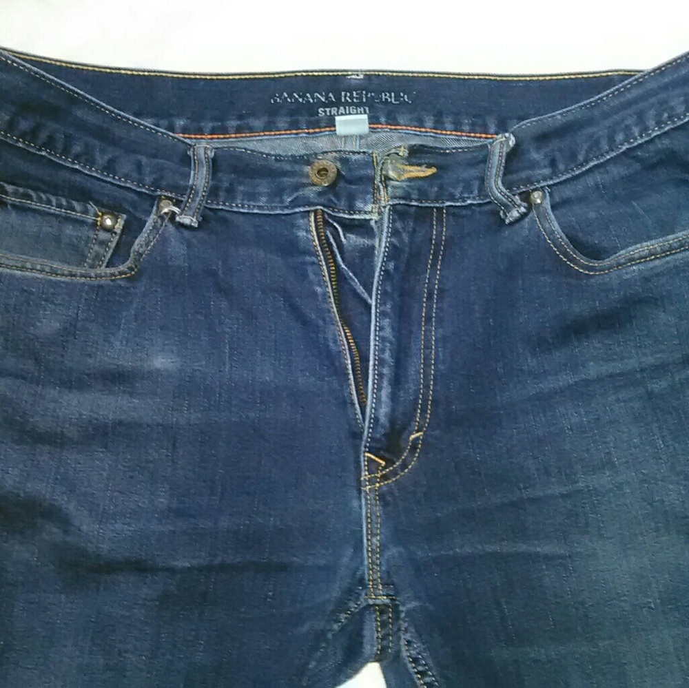Banana Republic blue washed jeans straight leg