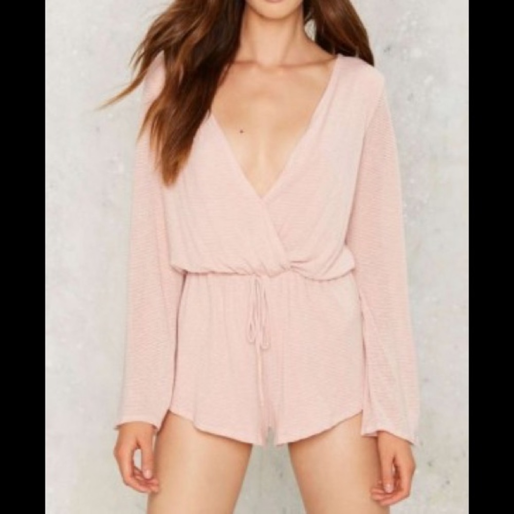 Pink Nasty Gal Honey Punch romper jumpsuit coverup