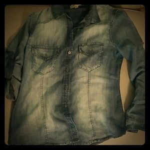 Cloth + Stone Denim Button-Up Shirt