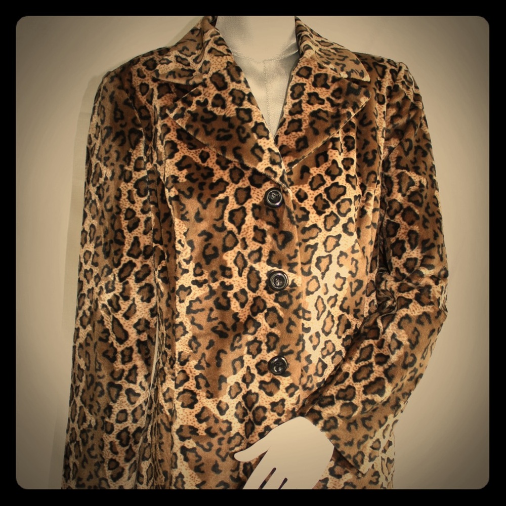Leopard print longer jacket/ Costume Halloween