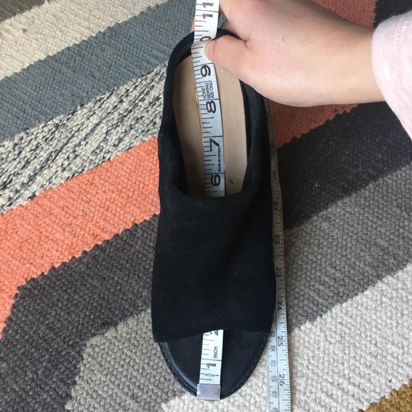 SOLD Sol Sana black peep toe mule shoes 38 7.5 - Picture 8 of 8