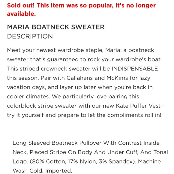 Lilly Pulitzer | Maria Boatneck Striped Sweater - Picture 8 of 8