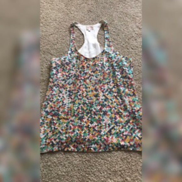 Parker multicolored sequin tank. Size small - Picture 3 of 4