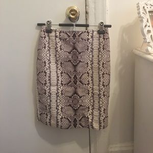 J.Crew Collection No. 2 Pencil Skirt Faux Python