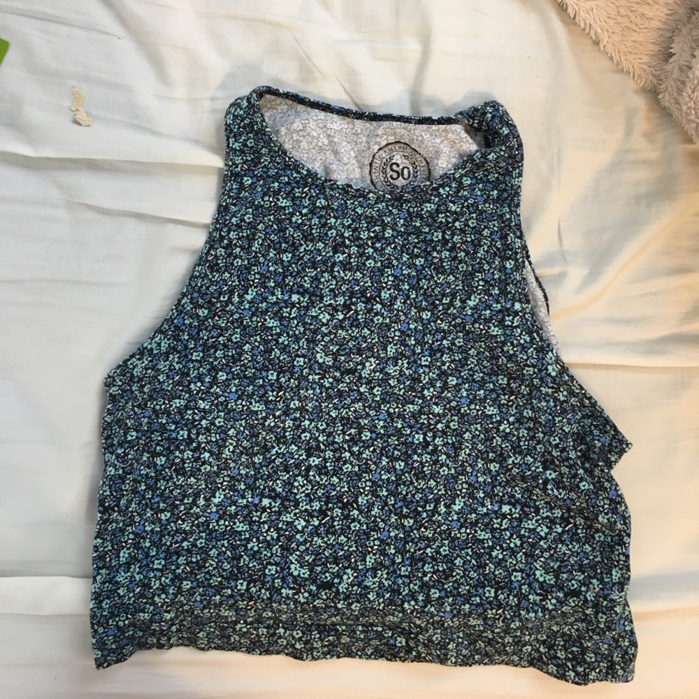 Flower halter crop top