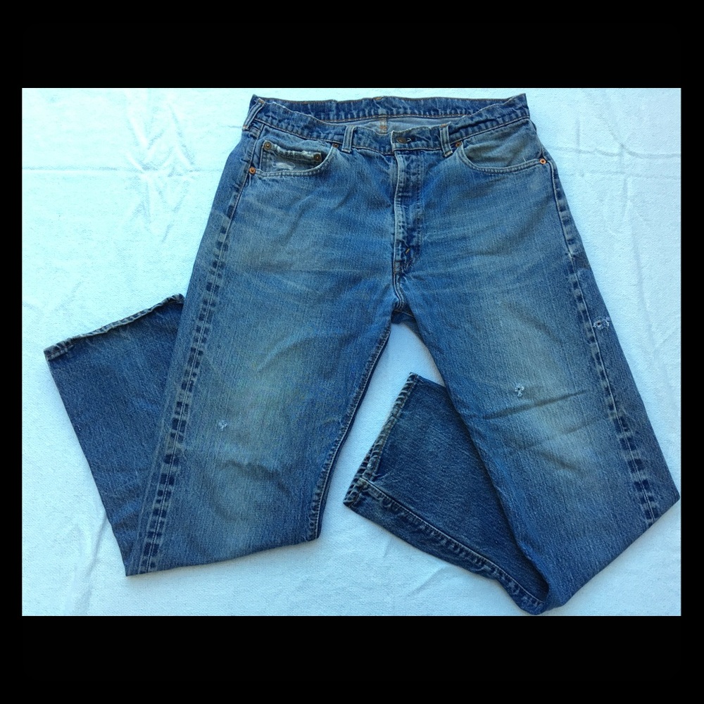 Worn Levi's jeans
