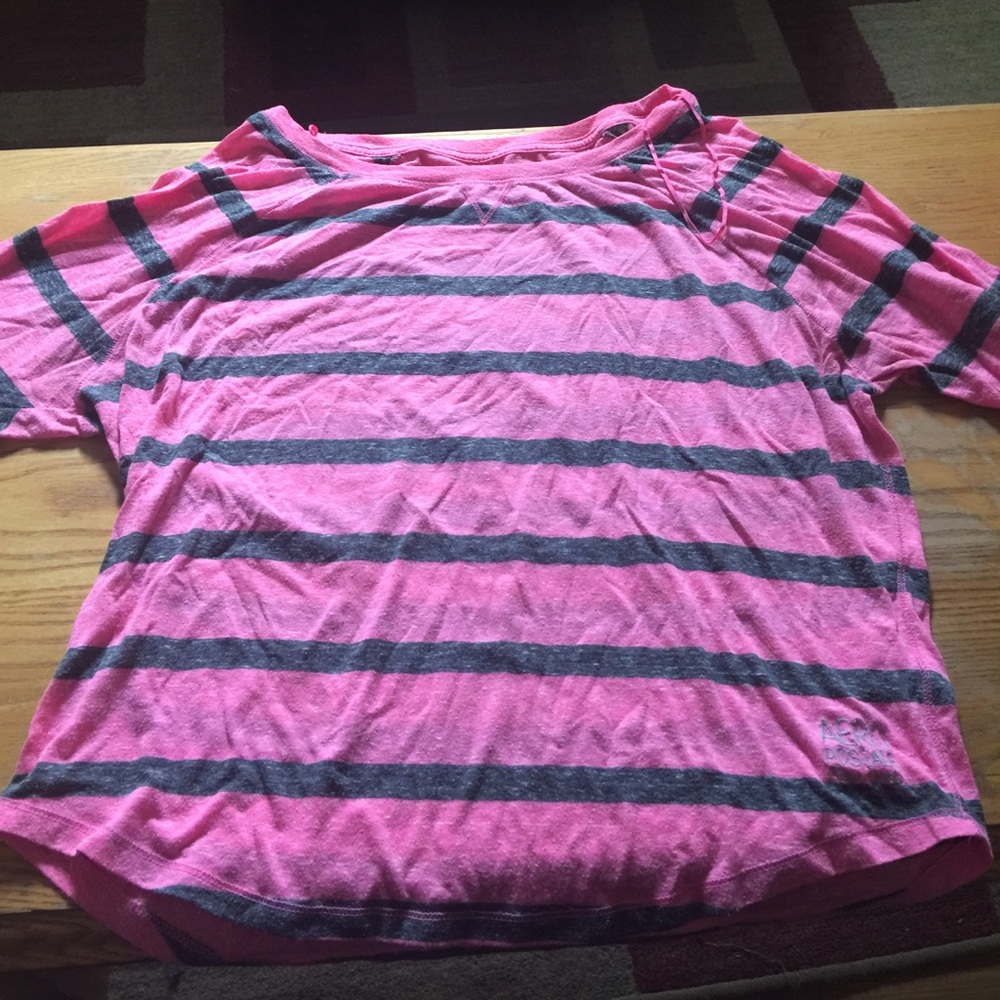 3/4 sleeves striped shirt