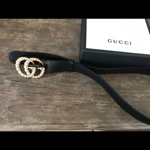 Gucci pearl belt