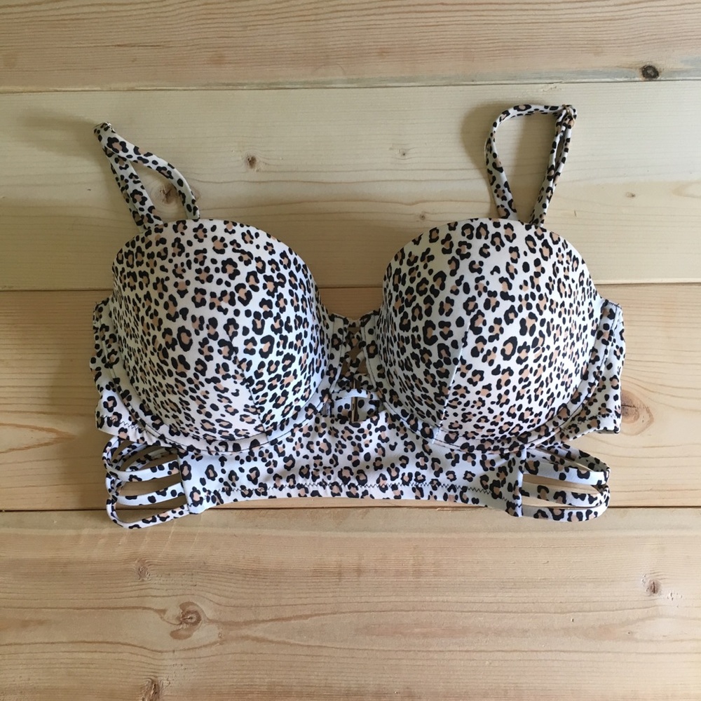 Victoria Secret Leopard Print Swim Top