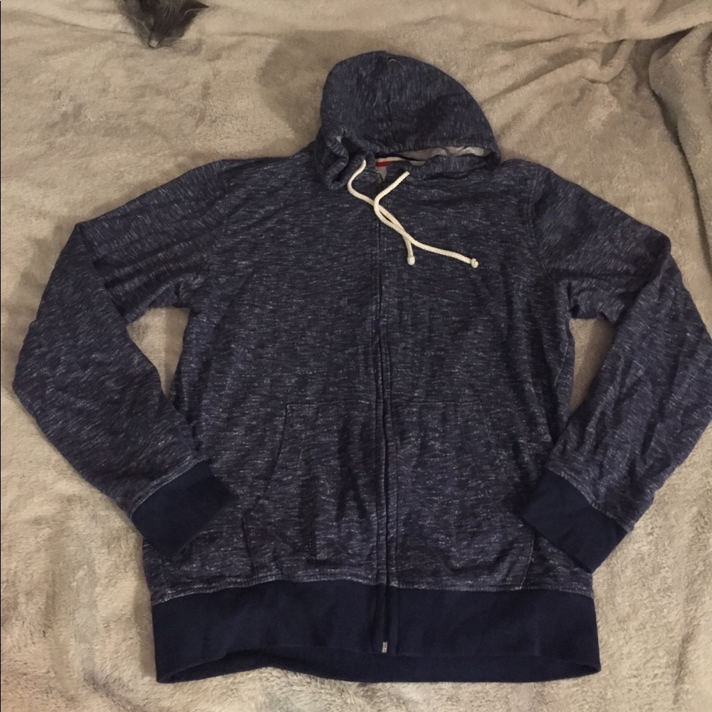 American rag blue zip up hoodie