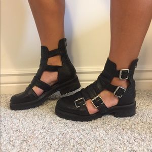 Cute black cut out boots