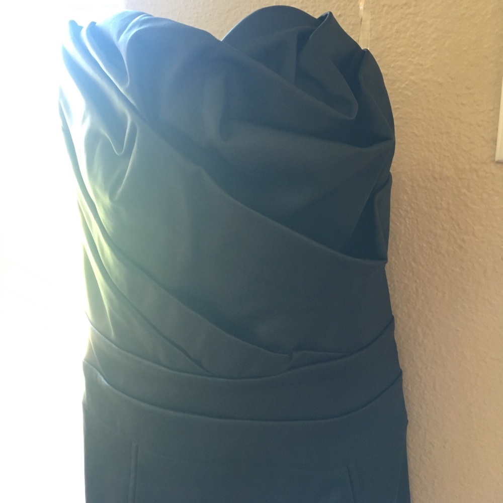Black Leather Bustier Mini Dress Sexy! - Picture 4 of 5
