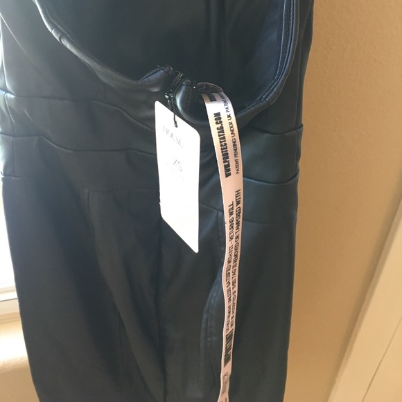 Black Leather Bustier Mini Dress Sexy! - Picture 5 of 5