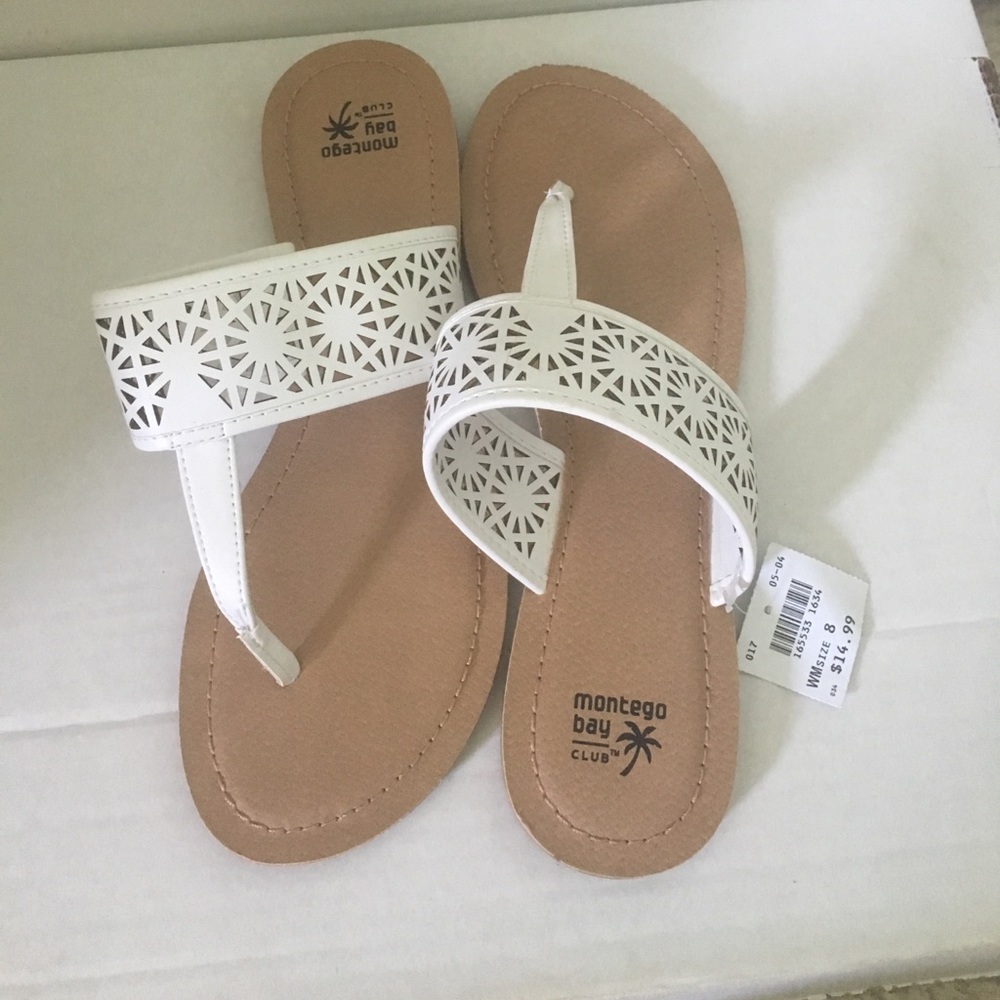 Montego Bay Club White Sandals