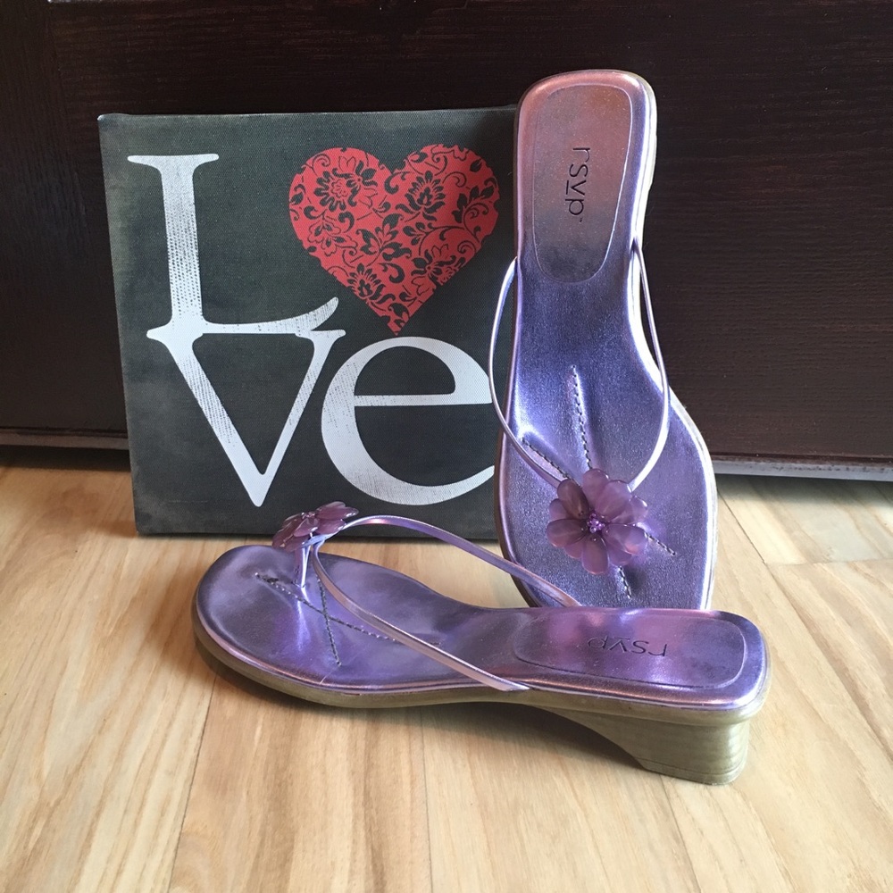 rsvp purple sandals, size 7 1/2