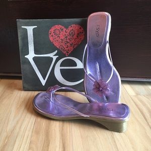 rsvp purple sandals, size 7 1/2