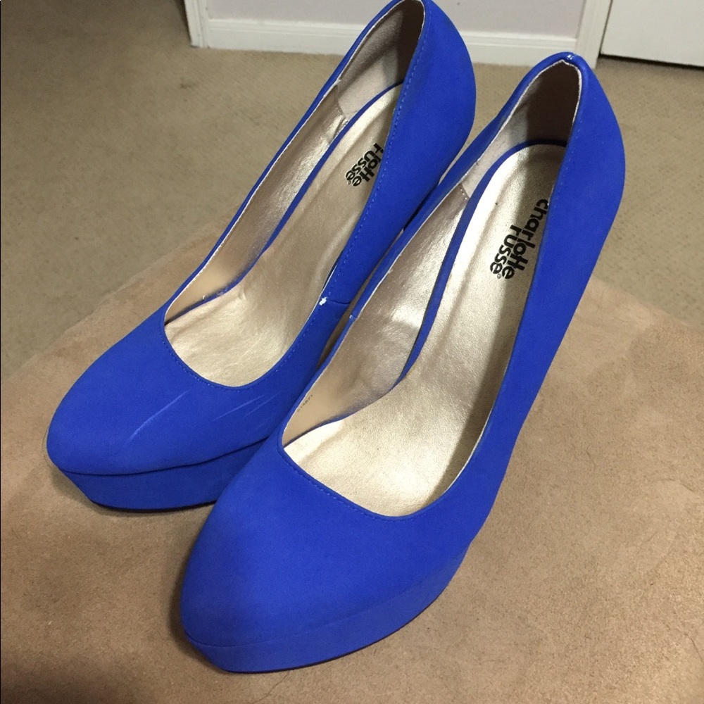 Charlotte Russe Blue Suede High Heels