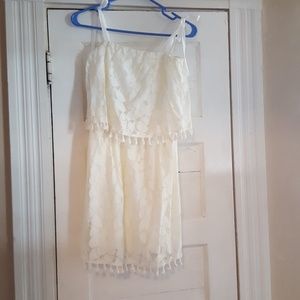 White (off white) , lace summer dress
