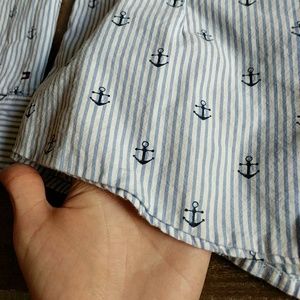 Tommy Hilfiger, Blue stripe anchor button down, S