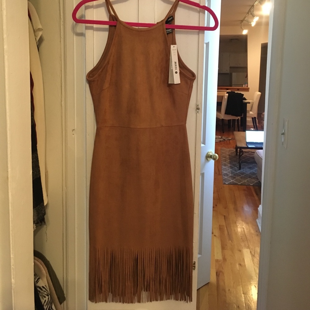 AQUA Fringe Dress