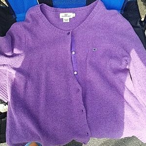 Heather Purple button down sweater