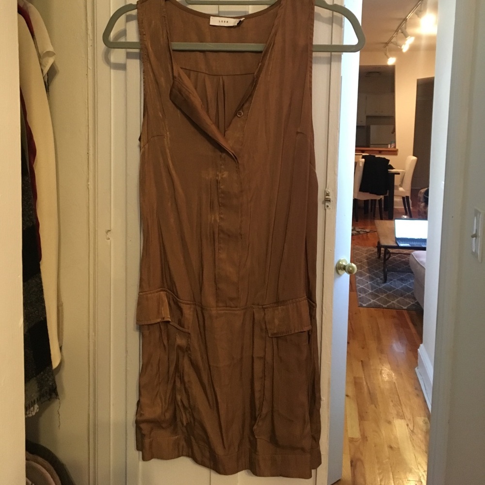 LUSH Brown Silk Dress