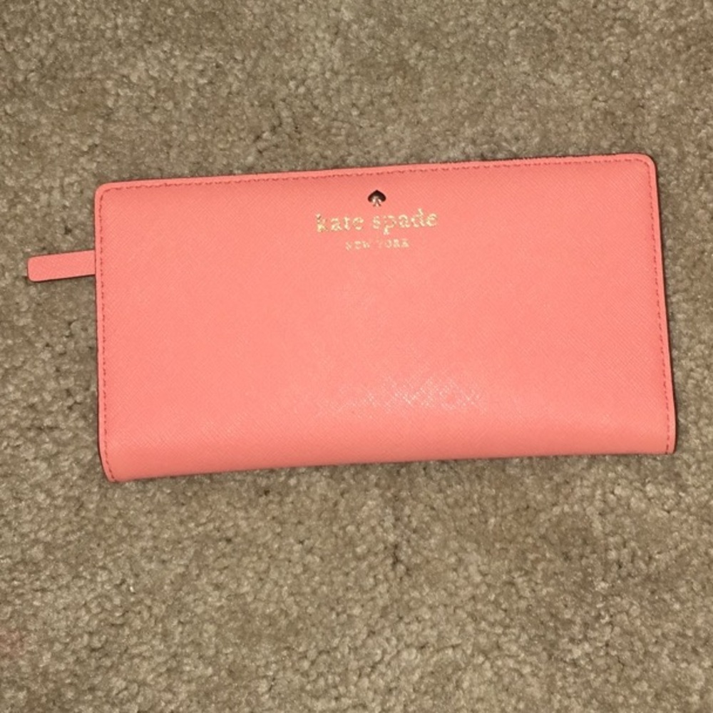 Kate Spade papaya colored wallet!~