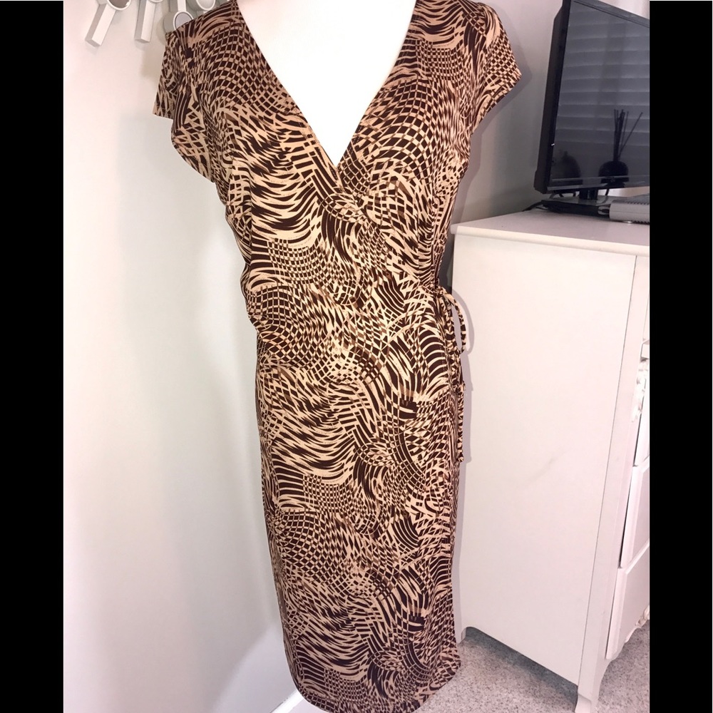 My Michelle spring wrap animal print dress. Medium